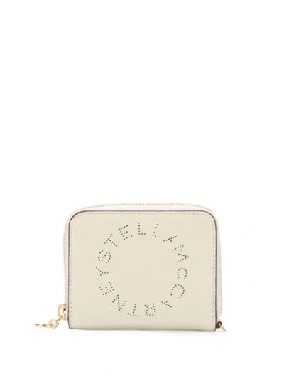 Shop Stella Mccartney Stella Perforated-logo Purse In Neutrals