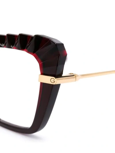 Shop Dolce & Gabbana Scallop-edge Glasses In Red