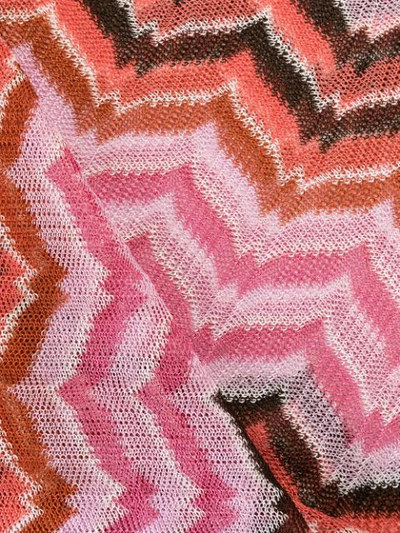 MISSONI Pre-owned Woven Fringed Scarf In Pink