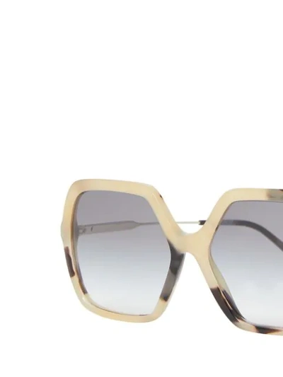 Shop Burberry Oversize Square-frame Sunglasses In Neutrals