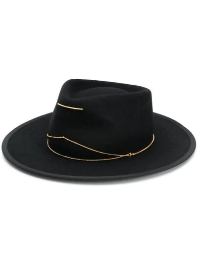 Shop Van Palma Anna Fedora Hat In Black