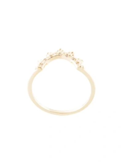 Shop Natalie Marie 14kt Yellow Gold Ivy Crown Champagne Diamond Ring