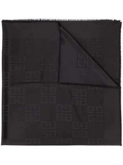 Shop Givenchy G Patterned Scarf In Black