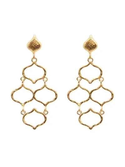 Shop Gurhan 24kt Yellow Gold Small Trellis Chandelier Earrings