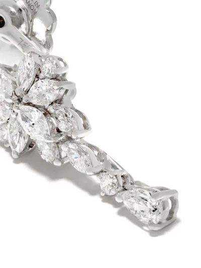 Shop Yeprem 18kt White Gold Diamond Drop Earrings