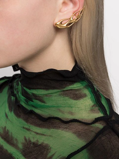 Shop Ambush Flame Sculpted Earring In Gold