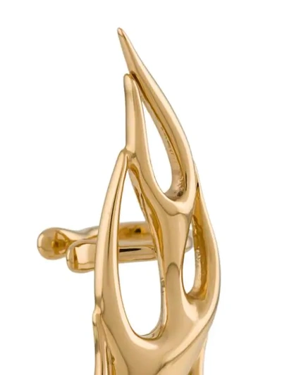 Shop Ambush Flame Sculpted Earring In Gold