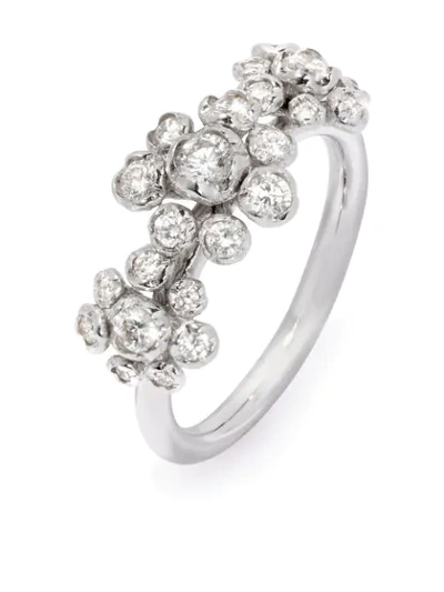 Shop Annoushka X Ramadan 18kt White Gold Marguerite Diamond Triple Ring In 18ct White Gold