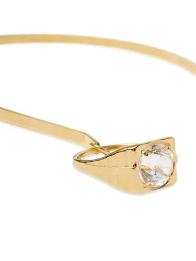 Shop Burberry Ring-detail Hairband In Gold