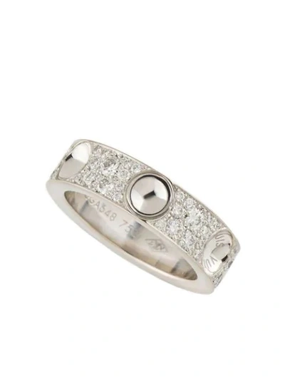 Pre-owned Louis Vuitton  Diamond Encrusted Ring In White Gold