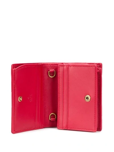 Shop Gucci Gg Marmont Chain Wallet In Red