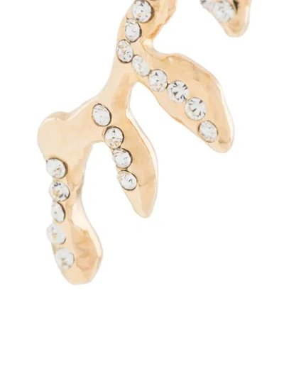 Shop Marni Branch-shaped Earrings In Gold