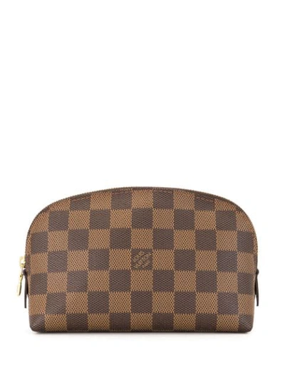 Pre-owned Louis Vuitton 2005  Damier Pochette Cosmetic Pouch In Brown