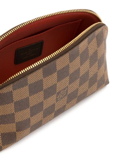 Pre-owned Louis Vuitton 2005  Damier Pochette Cosmetic Pouch In Brown