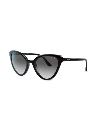 Shop Vogue Eyewear Mod Cut Cat-eye Frame Sunglasses In Black