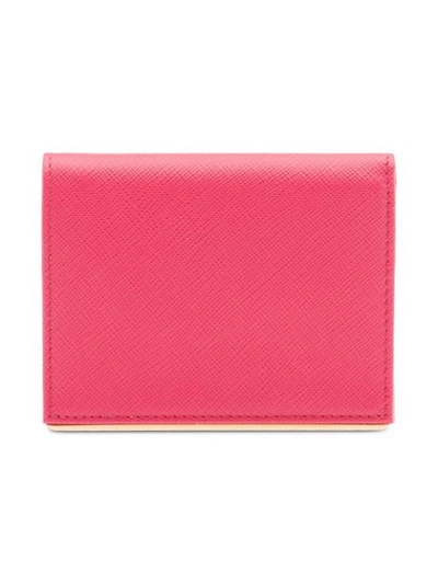 Shop Prada Small Logo-plaque Wallet In Pink