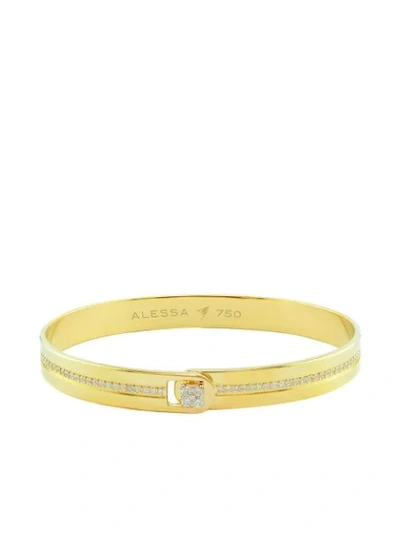 Shop Alessa 18kt Yellow Gold Diamond Spectrum Equality Solid Bracelet