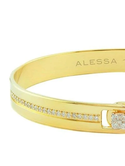 Shop Alessa 18kt Yellow Gold Diamond Spectrum Equality Solid Bracelet