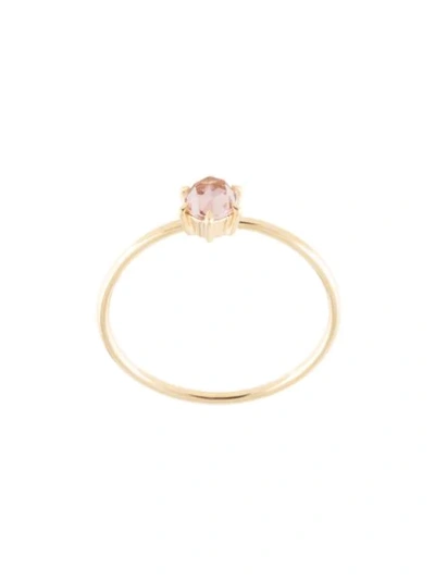 Shop Natalie Marie 9kt Yellow Gold Zirconia Tiny Rose Cut Ring