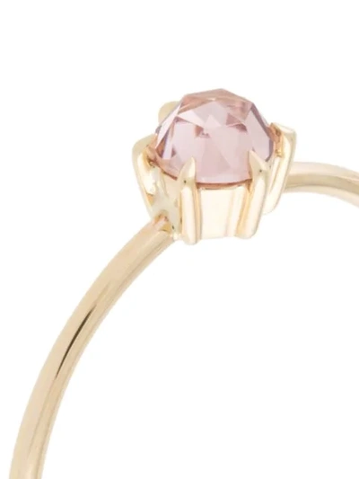 Shop Natalie Marie 9kt Yellow Gold Zirconia Tiny Rose Cut Ring