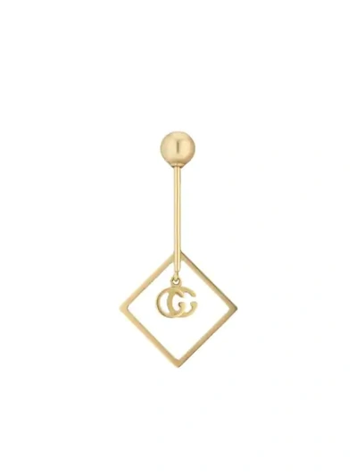 Shop Gucci 18kt Yellow Gold Gg Running Earring