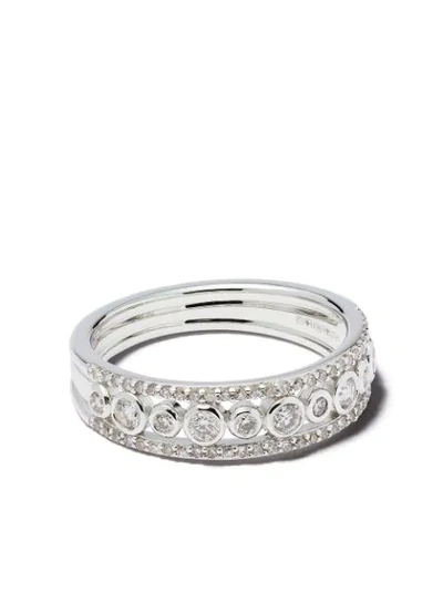 Shop Astley Clarke 14kt White Gold Diamond Triple Icon Nova Ring