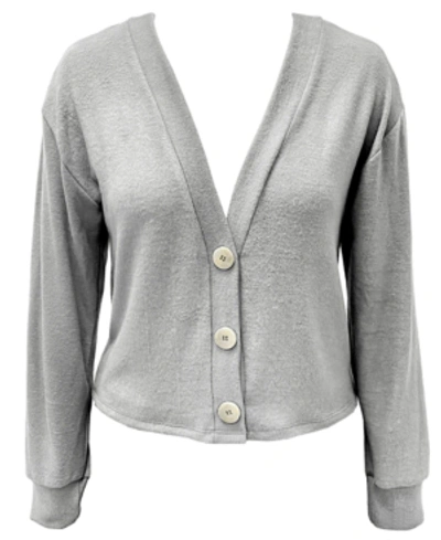 Shop Alfani Ultra-soft V-neck Cardigan, Created For Macy's In H Grey