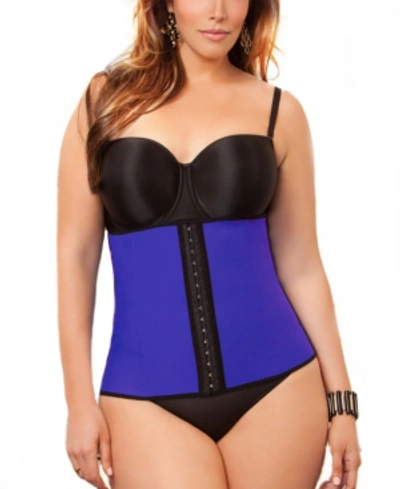 Shop Icollection Women's Plus Size Premium Extra Firm Hourglass Waist Trainer In Purple