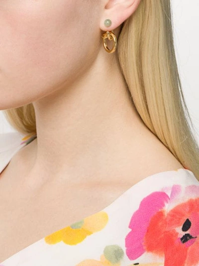 Shop Maria Black Anita Stone-embellished Single Earring In Gold