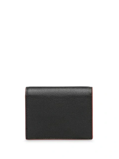 Shop Miu Miu Madras Leather Wallet In Black