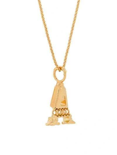 Shop Chloé Letter A Pendant Necklace In Gold