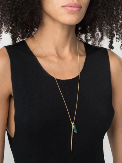 Shop Wouters & Hendrix Agate-stone And Pin-pendant Necklace In Gold