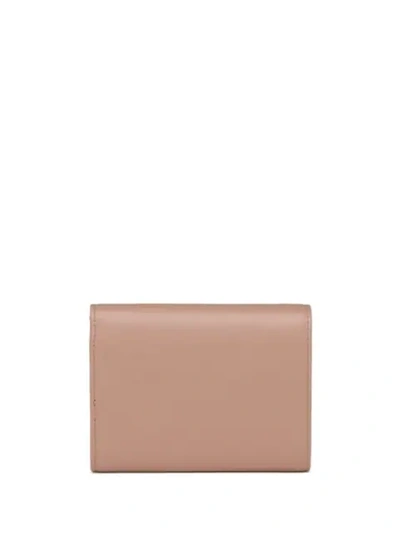 Prada Trifold Logo Wallet In Pink