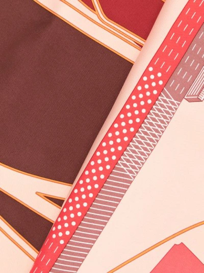 Pre-owned Hermes  Silk Duck Print Tie In Pink