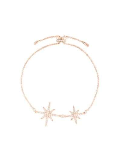 Shop Apm Monaco Double Météorites Adjustable Bracelet In Rose Gold