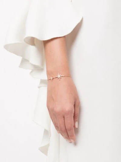 Shop Apm Monaco Double Météorites Adjustable Bracelet In Rose Gold