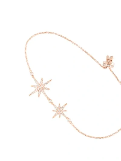 Shop Apm Monaco Double Météorites Adjustable Bracelet In Rose Gold