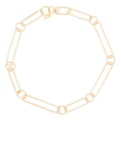 Shop Kenneth Jay Lane Large Chain-link Necklace In Gold