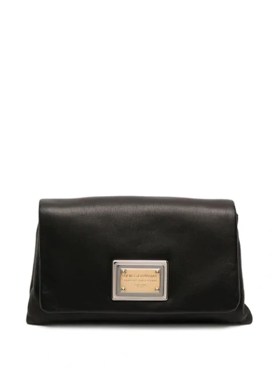 Shop Dolce & Gabbana Flap Leather Wallet In Black