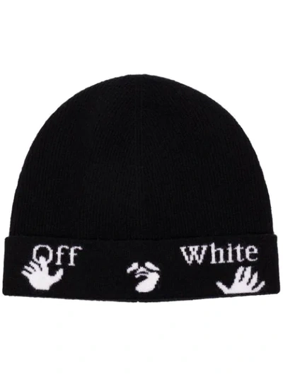 Shop Off-white Logo Beanie In Black