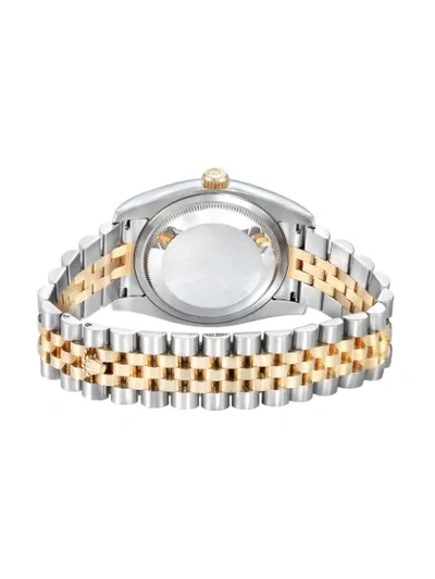 Shop Jacquie Aiche Customised Rolex Oyster Perpetual Eye 42mm In Metallic