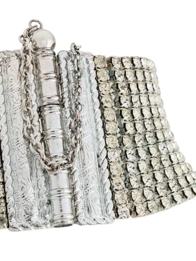 Pre-owned Gianfranco Ferre 2000s Embellished Choker Necklace In Silver