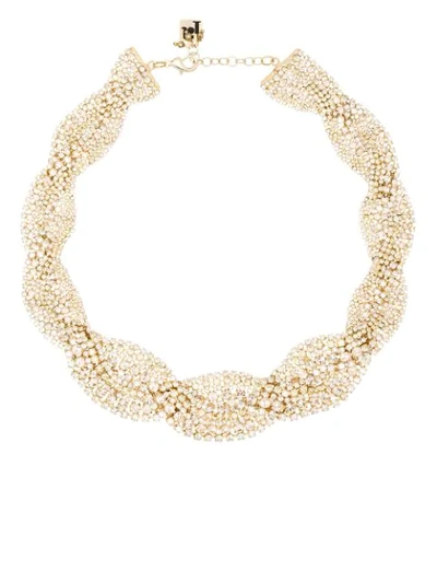 Shop Rosantica Crystal-embellished Choker In Gold