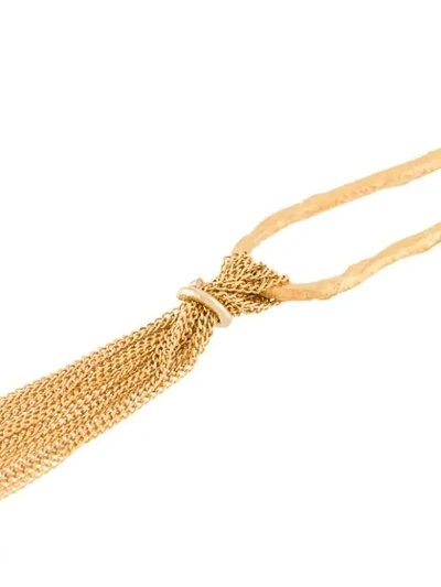 Shop Forte Forte Stone Embellished Long Necklace In Gold