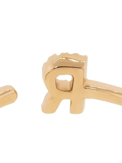 Shop Dana Rebecca Designs 18k Rose Gold R Diamond Pave Initial Ring In Rosegold
