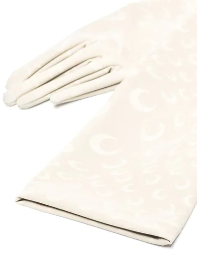 Shop Marine Serre Crescent-moon Reflective Gloves In Grey