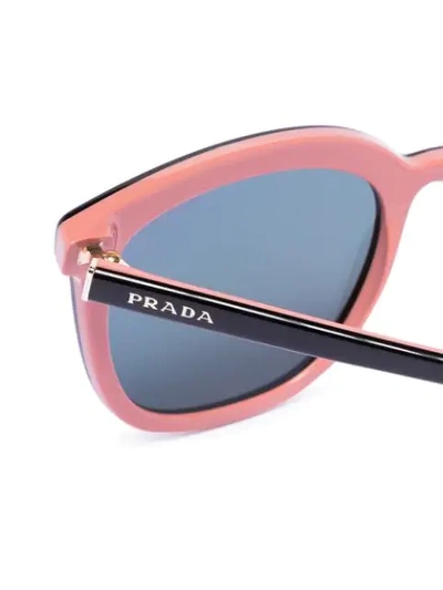 Shop Prada Square-frame Mirrored Sunglasses In Black
