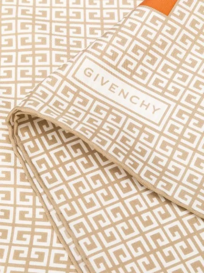 Shop Givenchy Printed Scarf In Brown