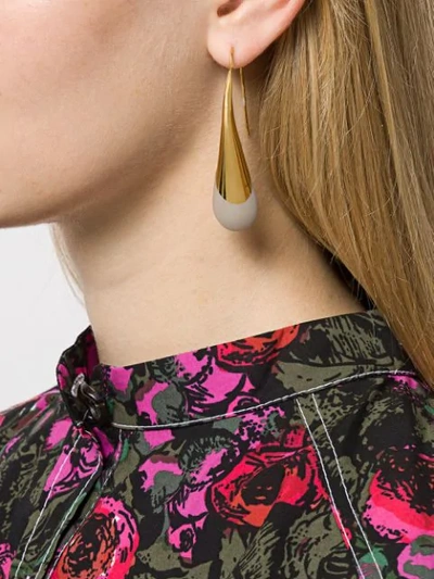 Shop Marni Blow Up Drop-shaped Pendant Earrings In White