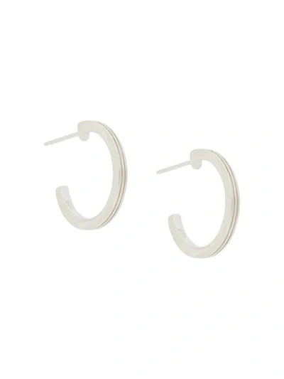 Shop Isabel Lennse Small Hoop Earrings In Metallic